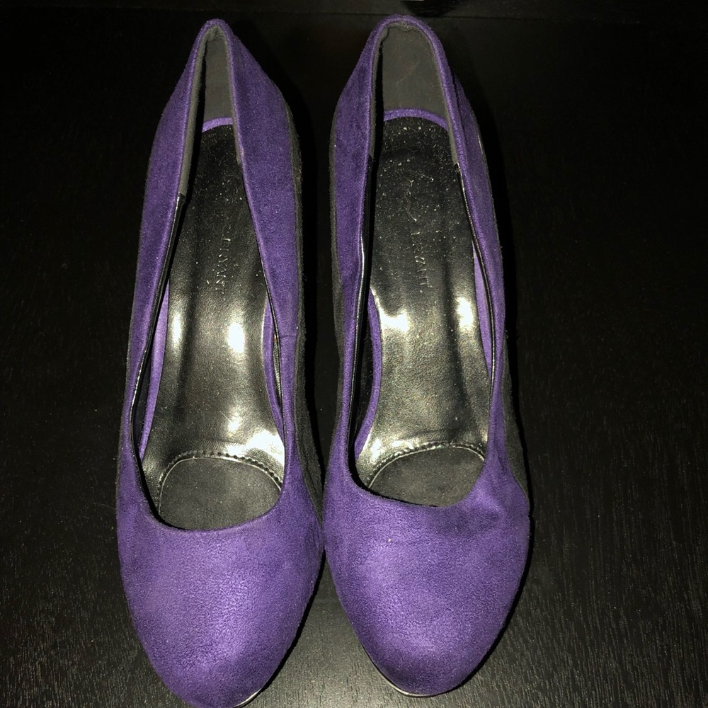 Black/Purple Lane Bryant Heels